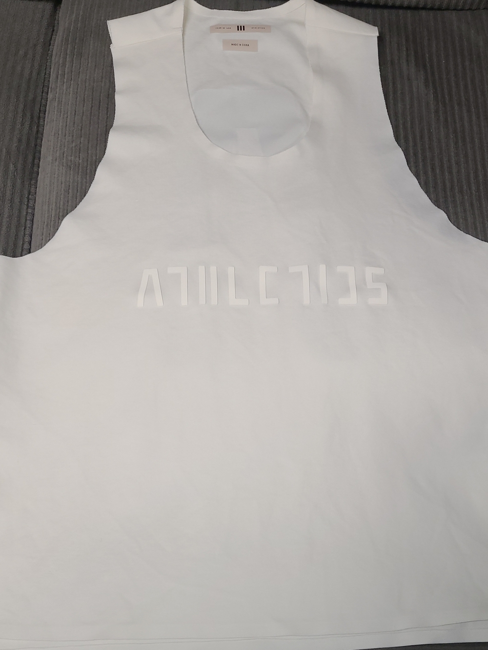 Fear of God Adidas Cream Athletic Basketball Tank Muscle shirt S